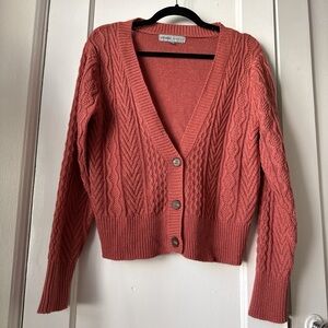 Absolutely Famous Coral Cable Knit Cardigan